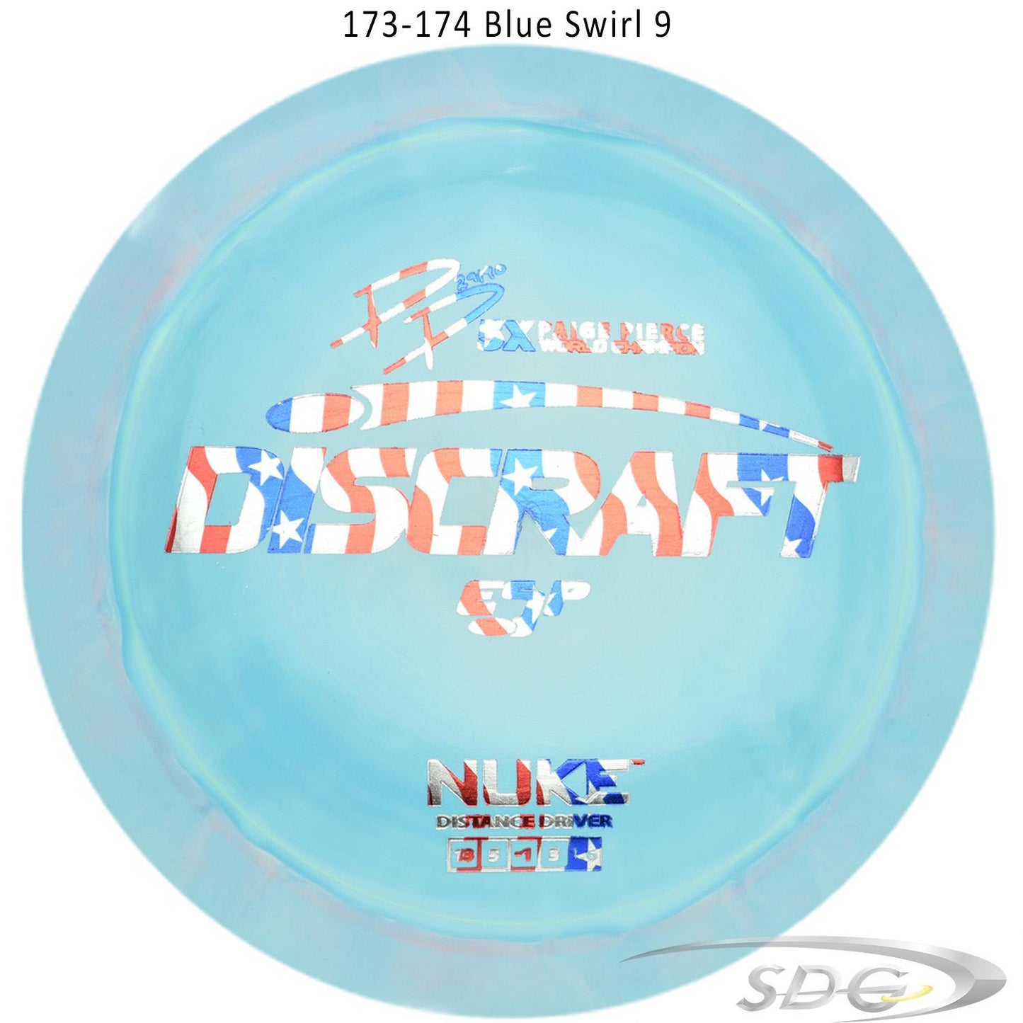 discraft-esp-nuke-paige-pierce-signature-disc-golf-distance-driver 173-174 Blue Swirl 9