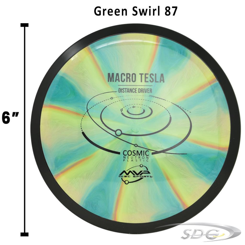 mvp-cosmic-neutron-tesla-macro-disc-golf-mini-marker Green Swirl 87 