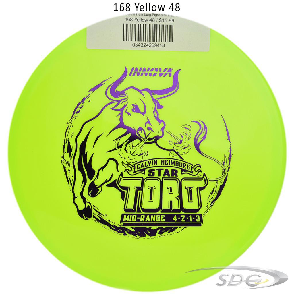 innova-star-toro-calvin-heimburg-signature-disc-golf-mid-range 168 Yellow 48 