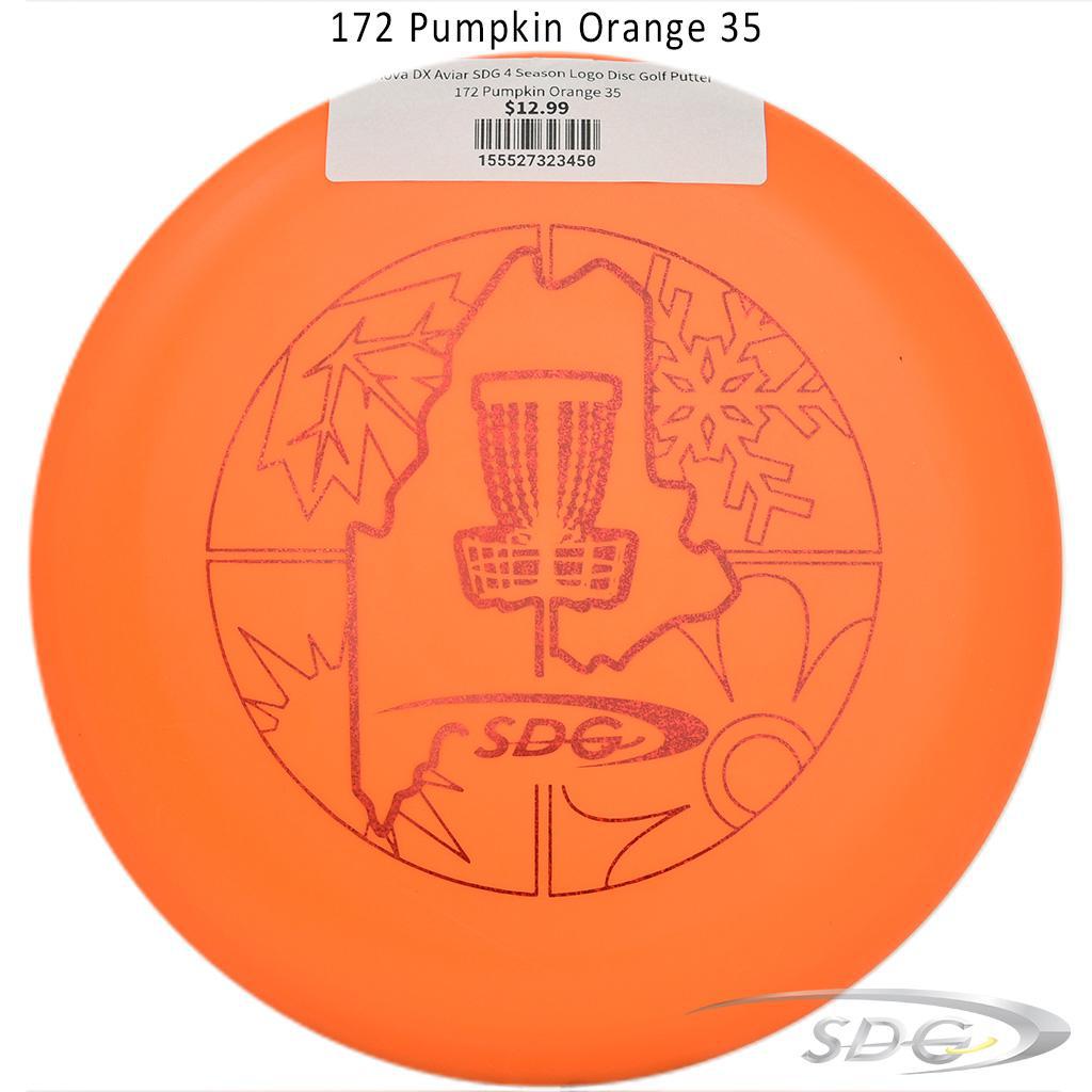 innova-dx-aviar-sdg-4-season-logo-disc-golf-putter 172 Pumpkin Orange 35 
