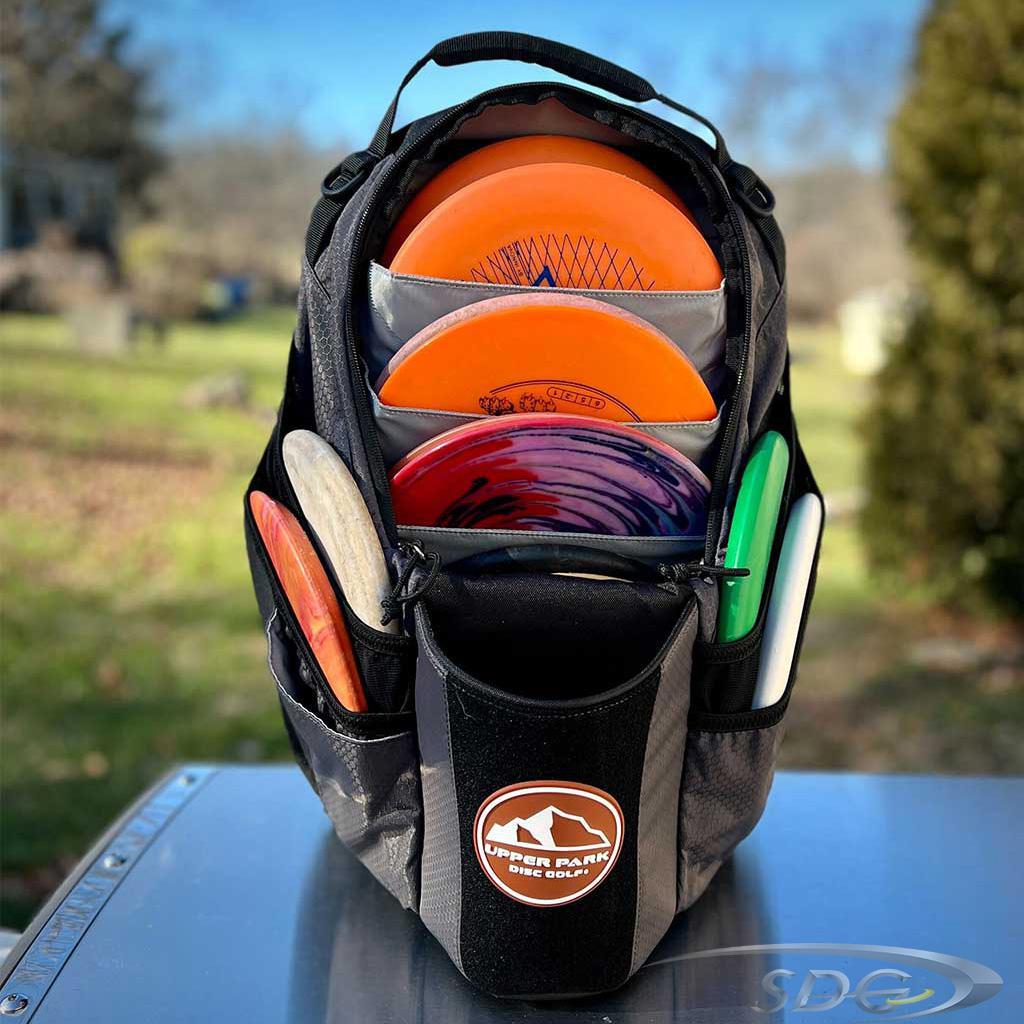 Upper Park The Shift 2023 Disc Golf Bags onyx front view