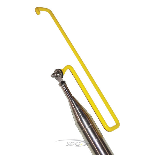 Hook view of Kwick stik xxl disc golf retrieval pole