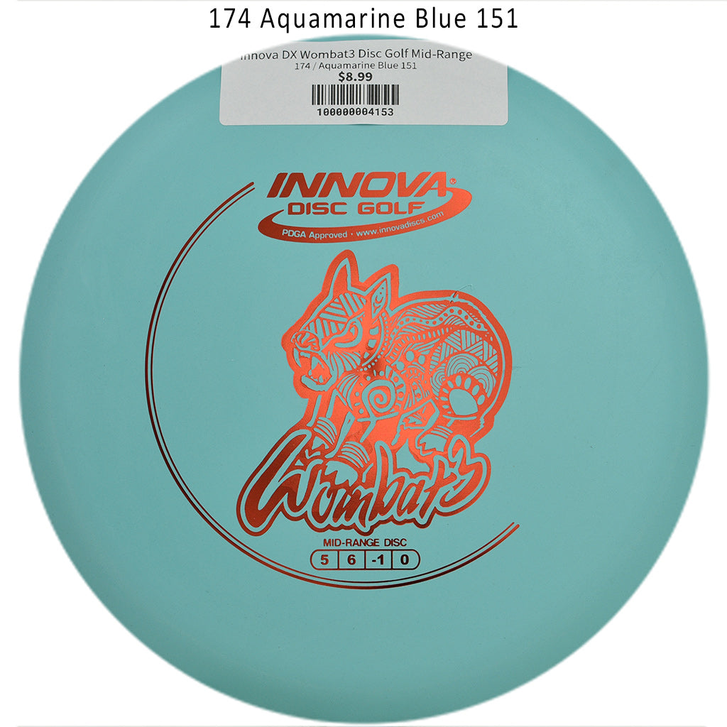 innova-dx-wombat3-disc-golf-mid-range 174 Aquamarine Blue 151 