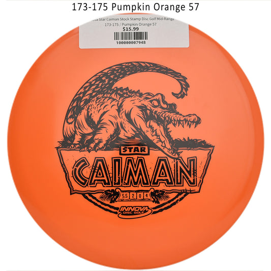 innova-star-caiman-stock-stamp-disc-golf-mid-range 173-175 Pumpkin Orange 57