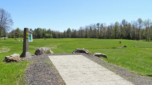 view from tee 14 of the Eagle Course at sabattus disc golf