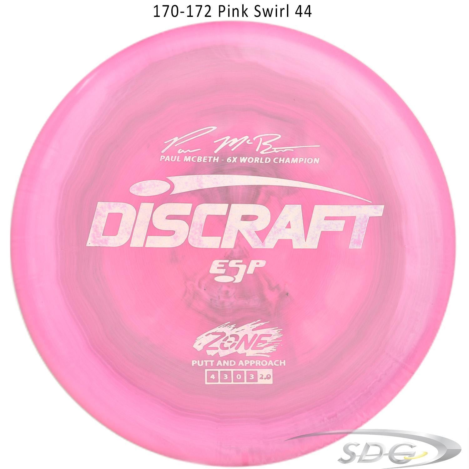 discraft-esp-zone-6x-paul-mcbeth-signature-series-disc-golf-putter-172-170-weights 170-172 Pink Swirl 44 