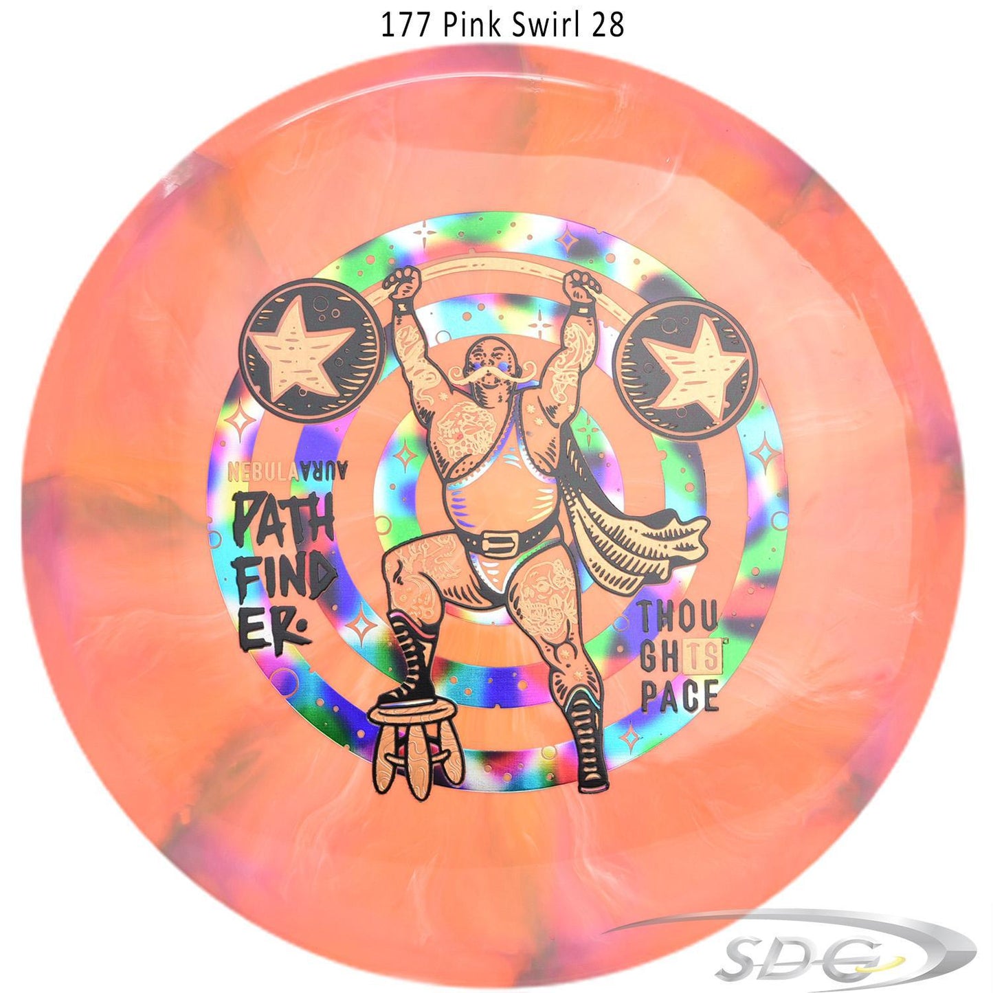 tsa-nebula-aura-pathfinder-strong-man-disc-golf-mid-range 177 Pink Swirl 28 