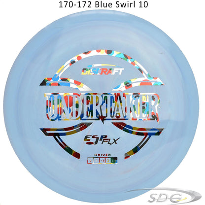 discraft-esp-flx-undertaker-disc-golf-distance-driver 170-172 Blue Swirl 10