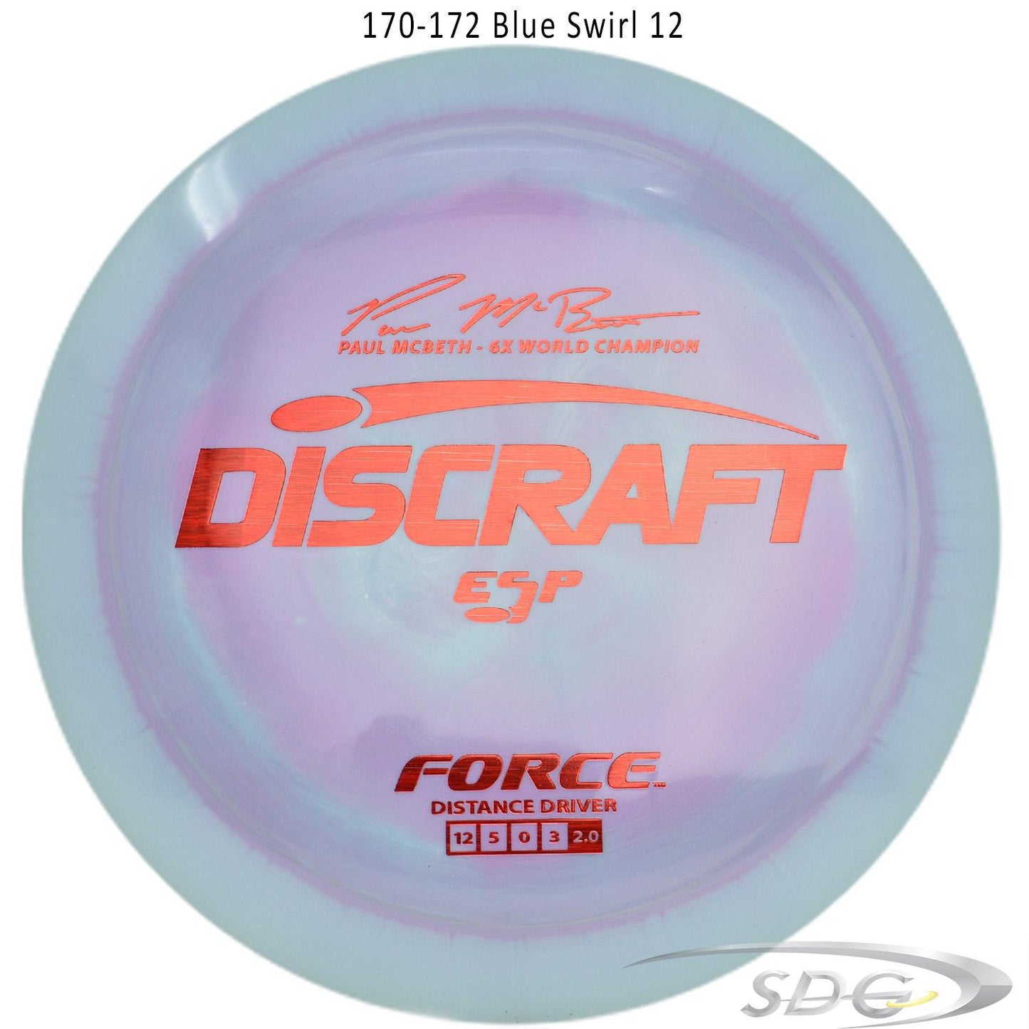 discraft-esp-force-6x-paul-mcbeth-signature-disc-golf-distance-driver 170-172 Blue Swirl 12 