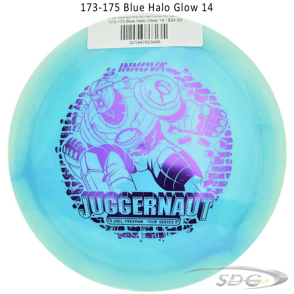 innova-halo-star-juggernaut-glow-2023-joel-freeman-disc-golf-distance-driver 173-175 Blue Halo Glow 14 