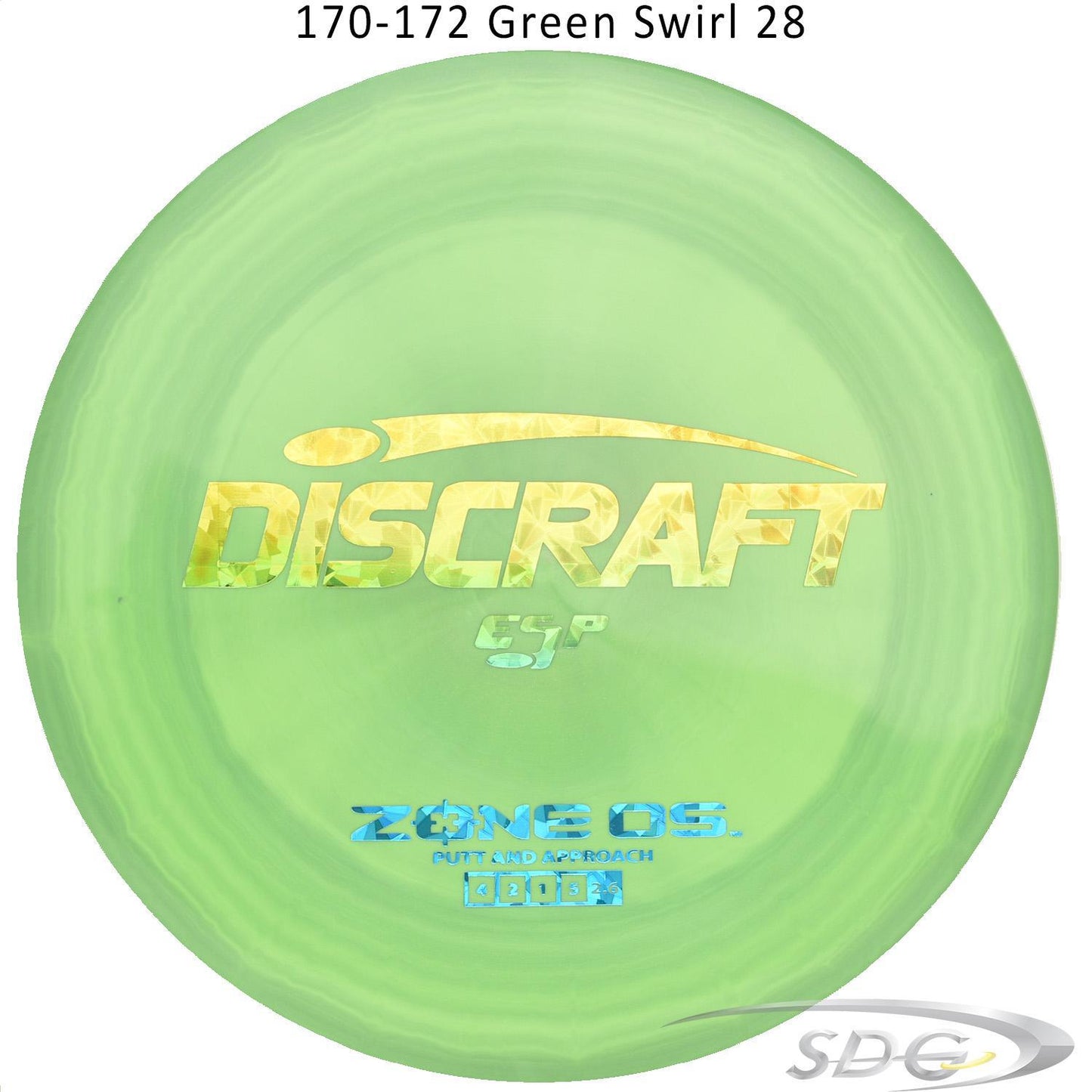 discraft-esp-zone-os-disc-golf-putter 170-172 Green Swirl 28 