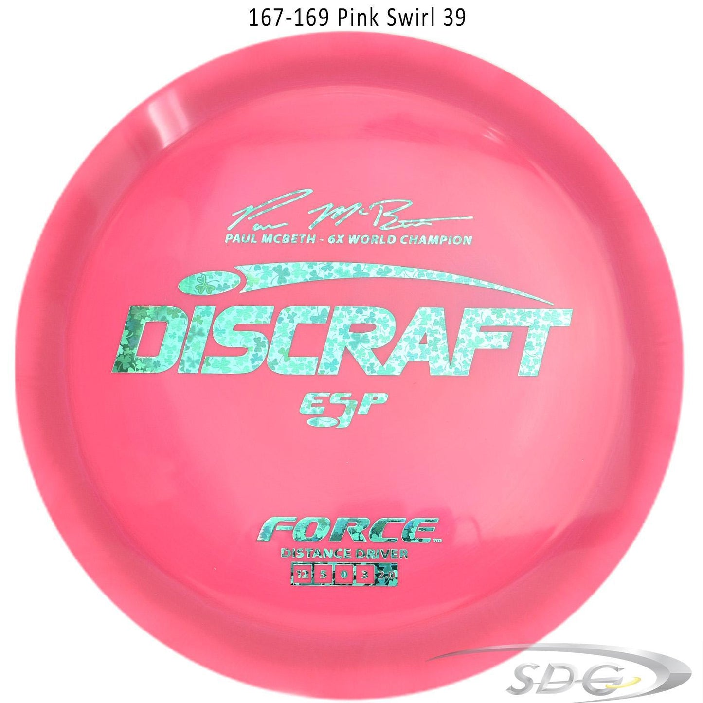 discraft-esp-force-6x-paul-mcbeth-signature-disc-golf-distance-driver 167-169 Pink Swirl 39