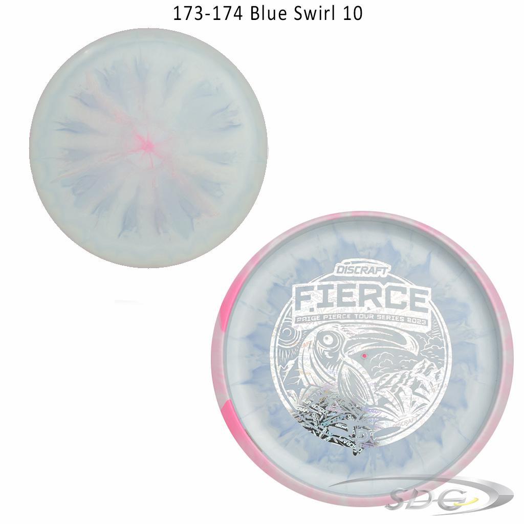 discraft-esp-fierce-bottom-stamp-2023-paige-pierce-tour-series-disc-golf-putter 173-174 Blue Swirl 10 