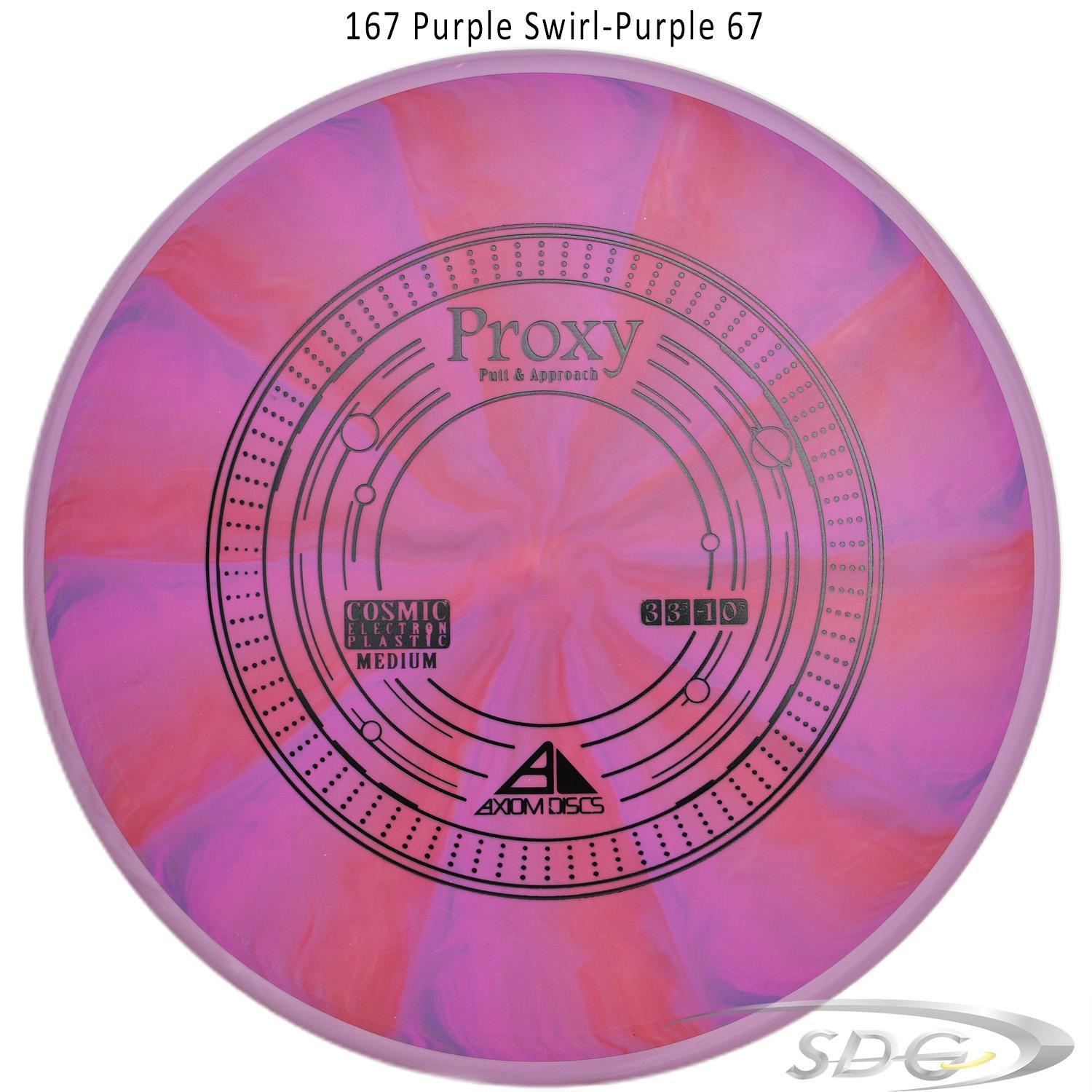 axiom-cosmic-electron-proxy-medium-disc-golf-putt-approach 167 Purple Swirl-Purple 67 
