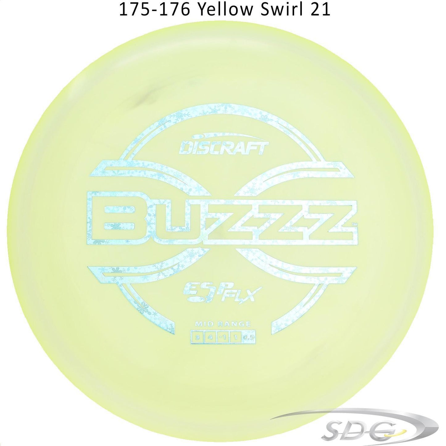 dicraft-esp-flx-buzzz-disc-golf-mid-range 175-176 Yellow Swirl 21