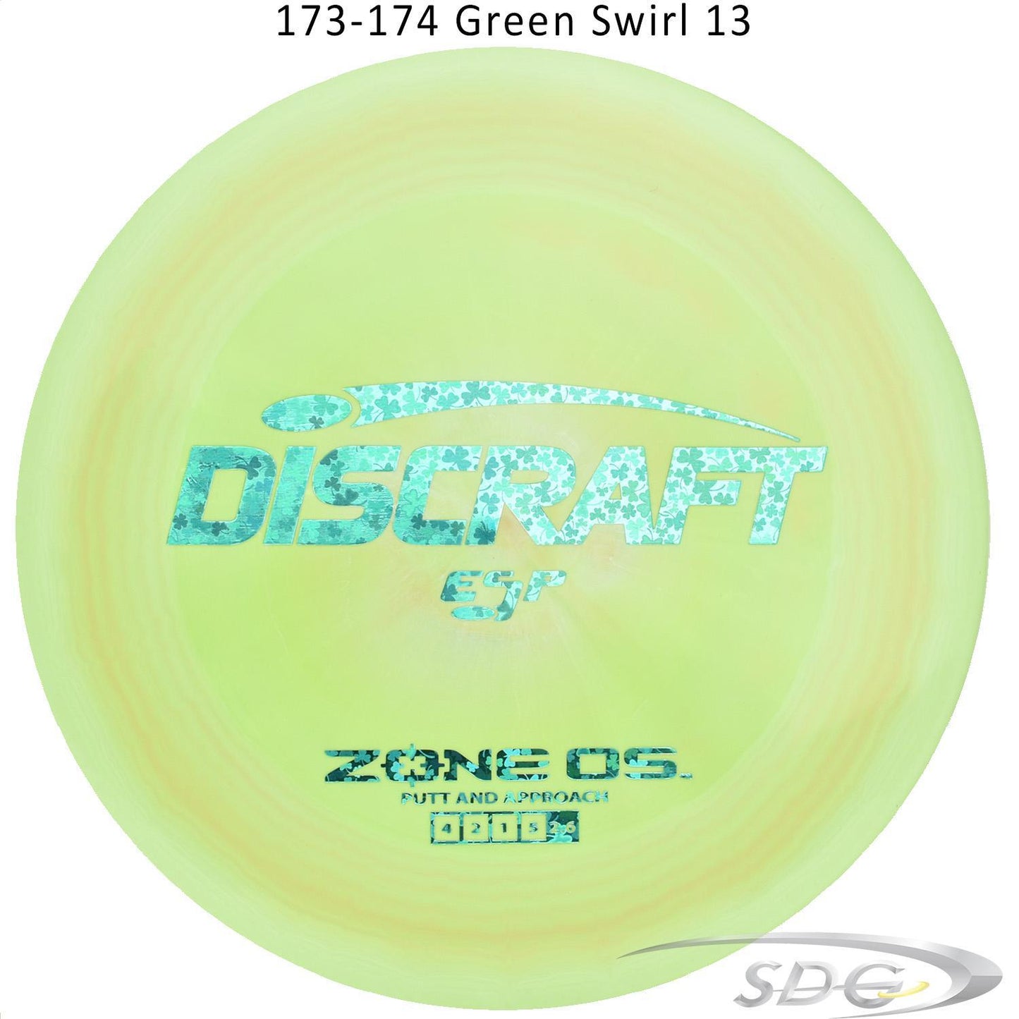 discraft-esp-zone-os-disc-golf-putter 173-174 Green Swirl 13 