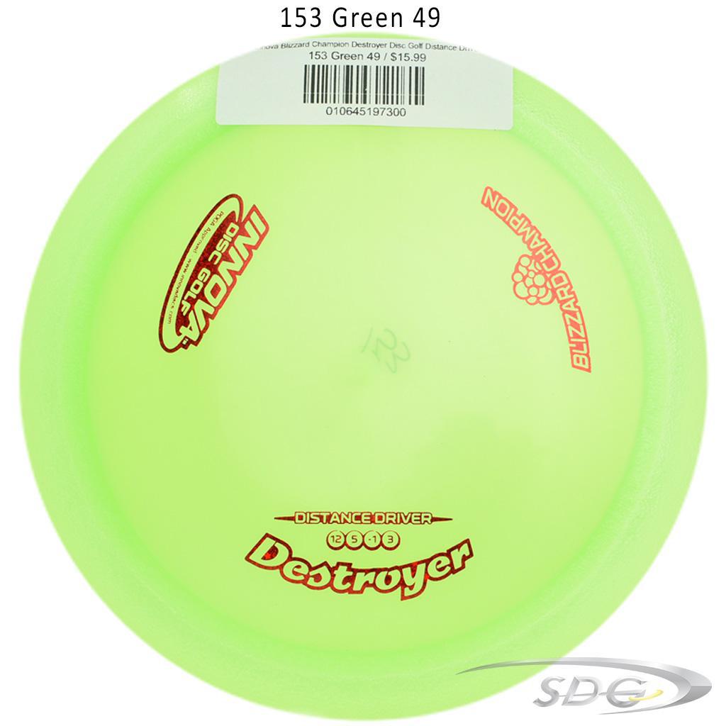 innova-blizzard-champion-destroyer-disc-golf-distance-driver 153 Green 49 