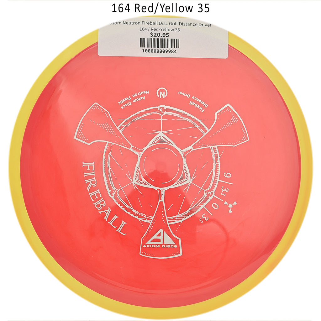 axiom-neutron-fireball-disc-golf-distance-driver 164 Red-Yellow 35
