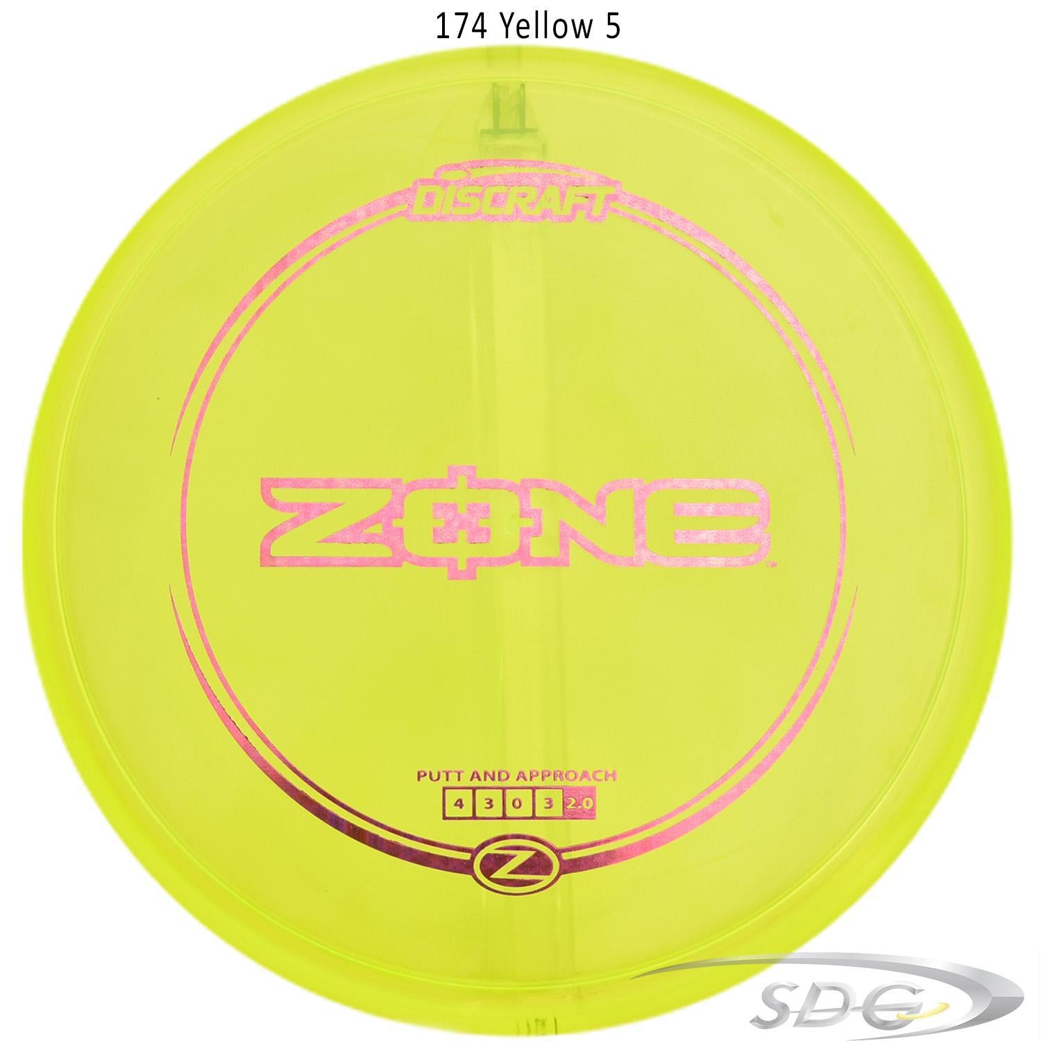 discraft-z-line-zone-disc-golf-putter-176-173-weights 174 Yellow 5 
