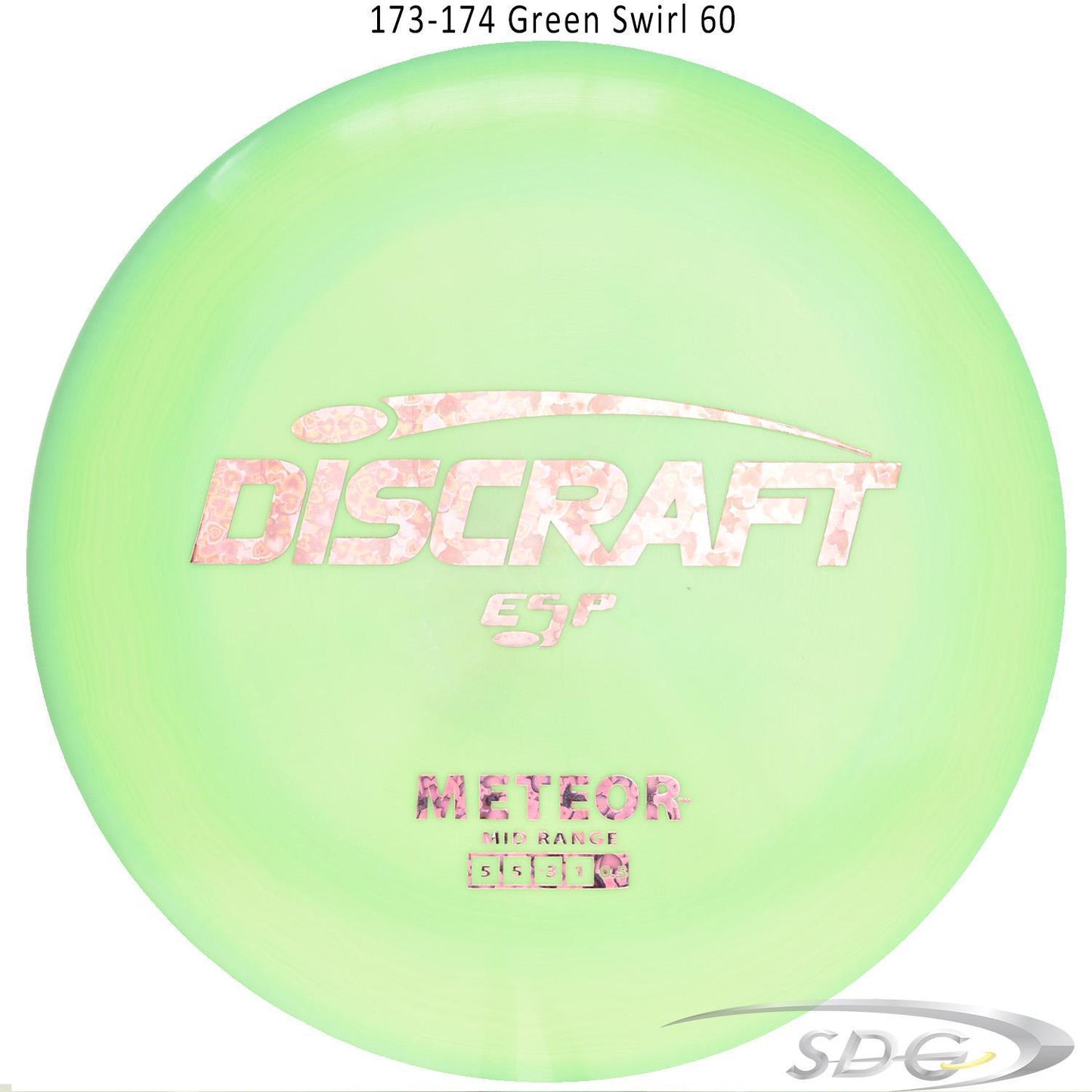 discraft-esp-meteor-disc-golf-mid-range 173-174 Green Swirl 60