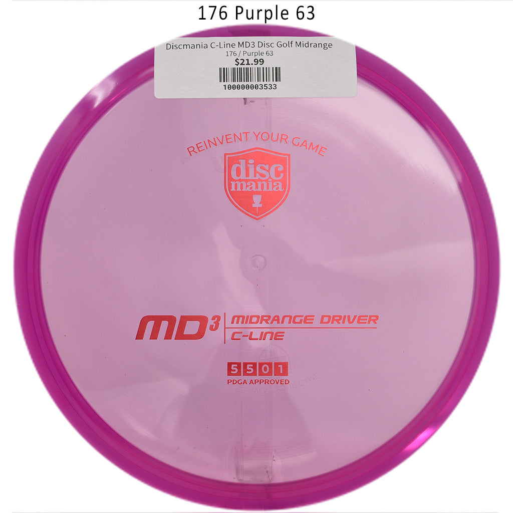 discmania-c-line-md3-disc-golf-midrange 176 Purple 63