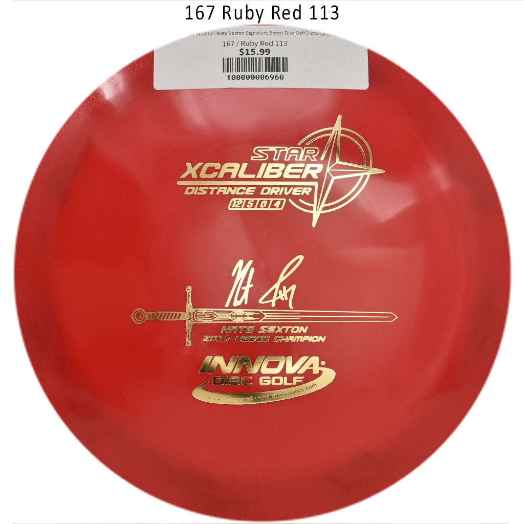 innova-star-xcaliber-nate-sexton-signature-series-disc-golf-distance-driver 167 Ruby Red 113