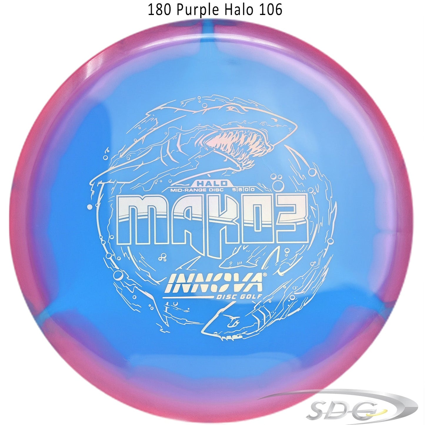 innova-halo-star-mako3-disc-golf-mid-range 180 Purple Halo 106 