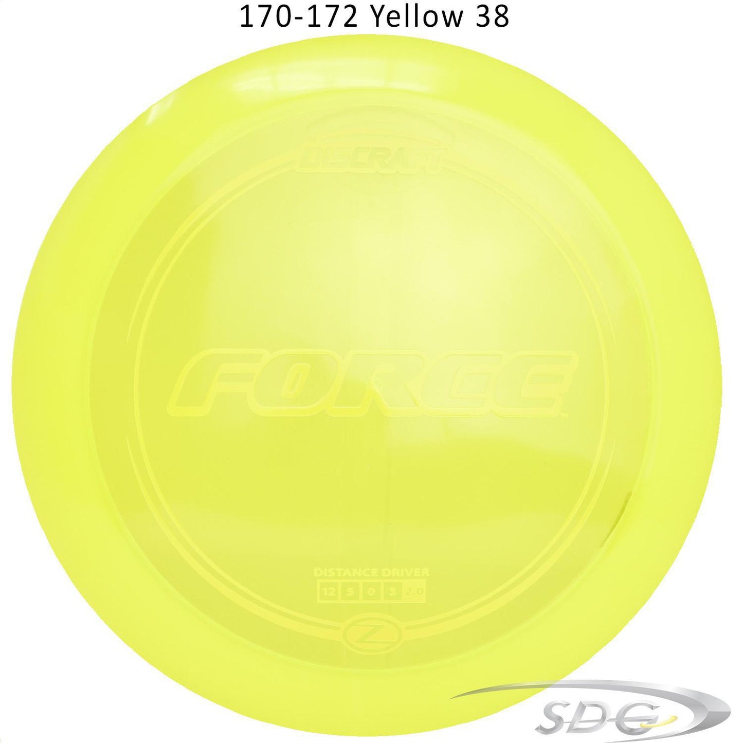 discraft-z-line-force-disc-golf-distance-driver 170-172 Yellow 38 