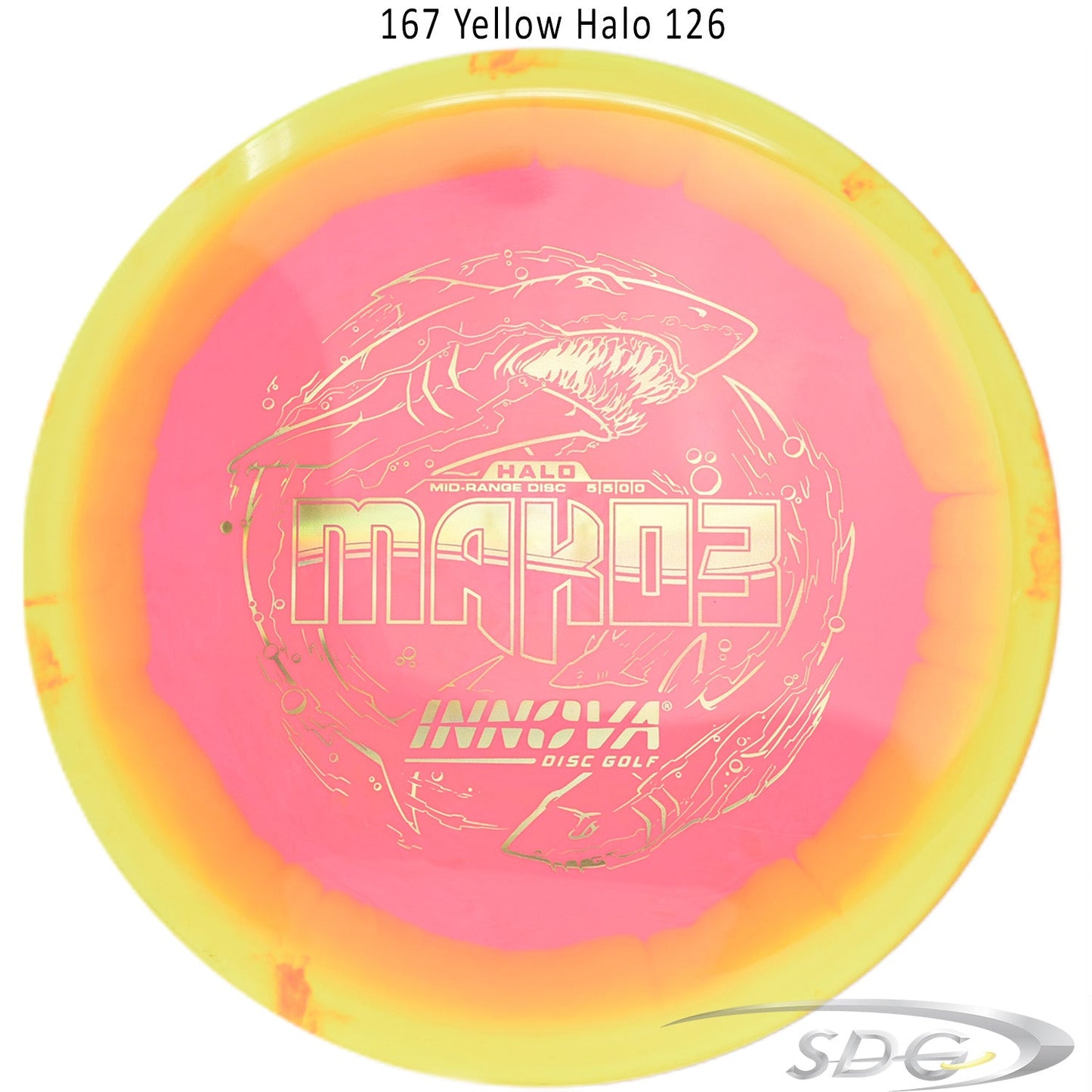 innova-halo-star-mako3-disc-golf-mid-range 167 Yellow Halo 126 