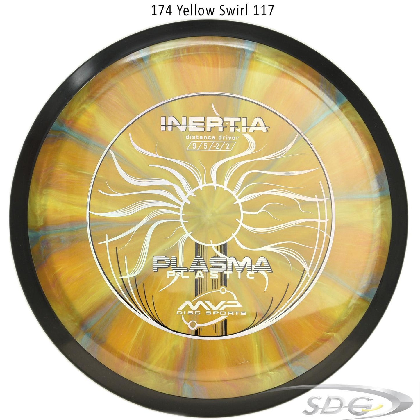mvp-plasma-inertia-disc-golf-distance-driver 174 Yellow Swirl 117 