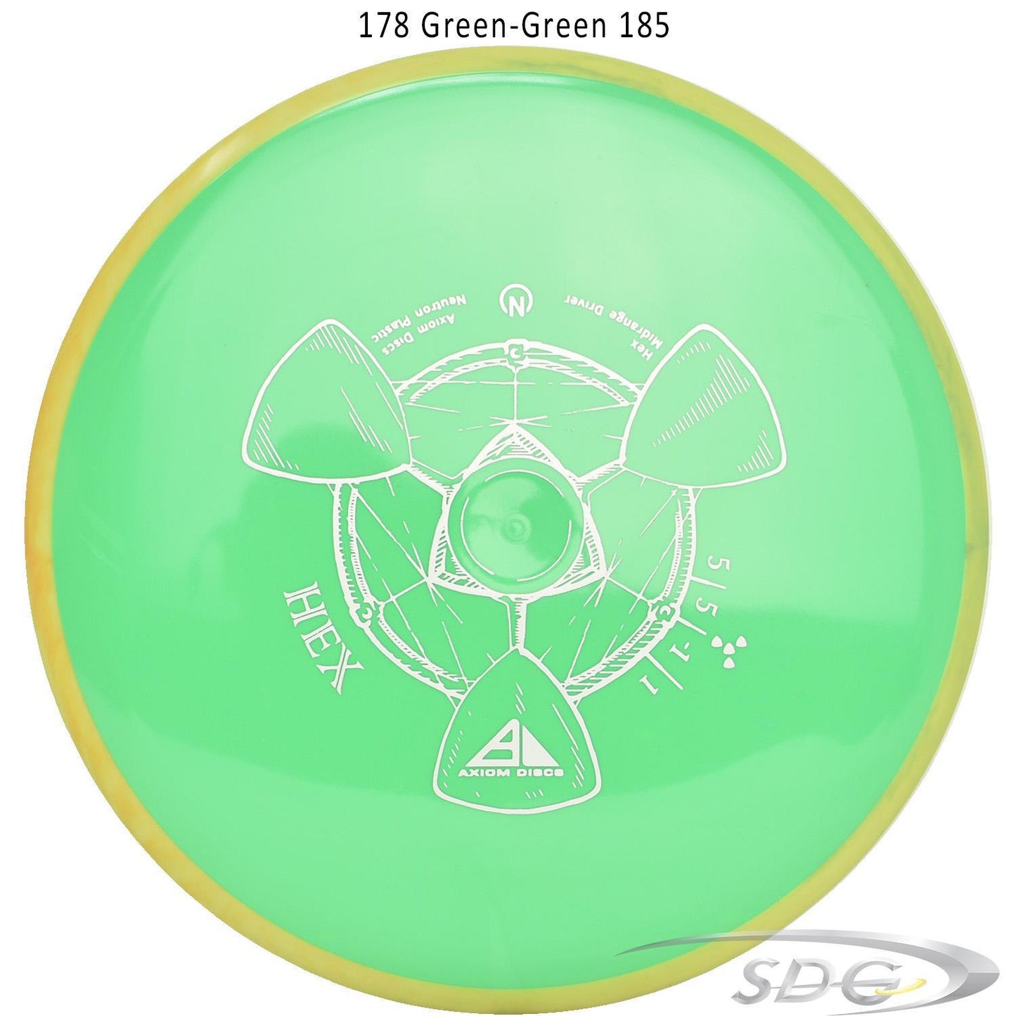 axiom-neutron-hex-disc-golf-midrange 178 Green-Green 185