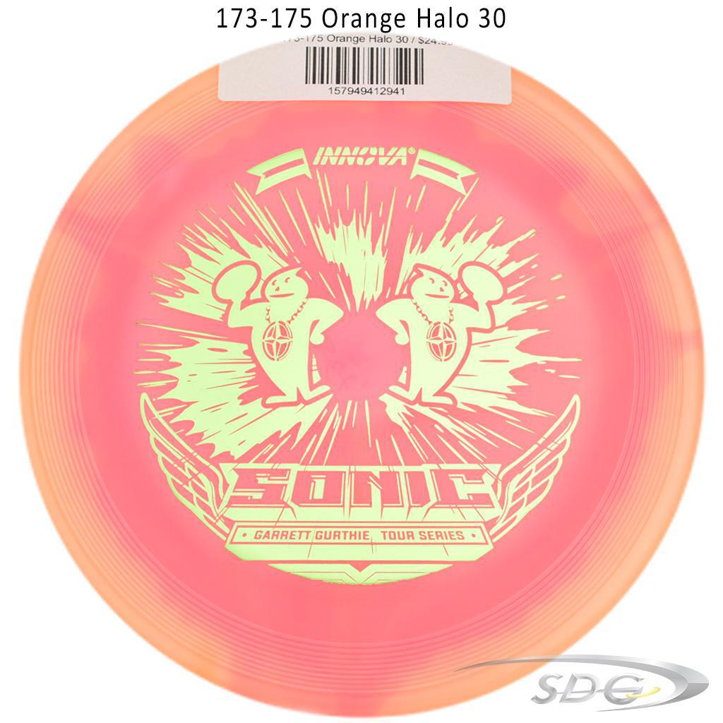 innova-halo-champion-sonic-glow-2023-garrett-gurthie-tour-series-disc-golf-putter 173-175 Orange Halo 30 