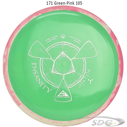 axiom-neutron-insanity-disc-golf-distance-driver 171 Green-Pink 105