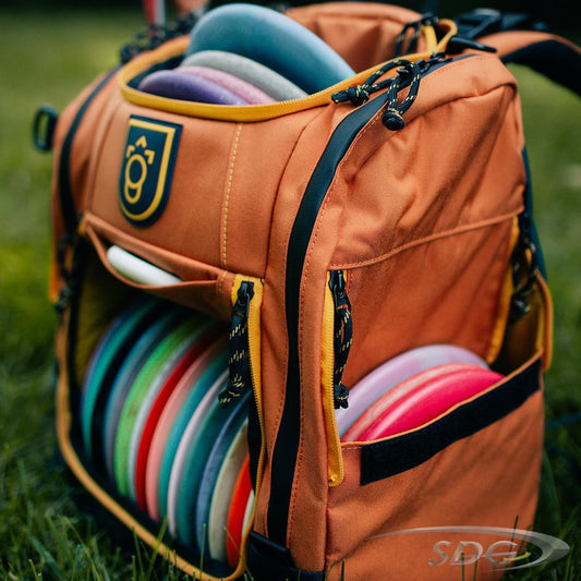 squatch-the-lore-backpack-w-cooler-disc-golf-bag Burnt Orange/Gold 