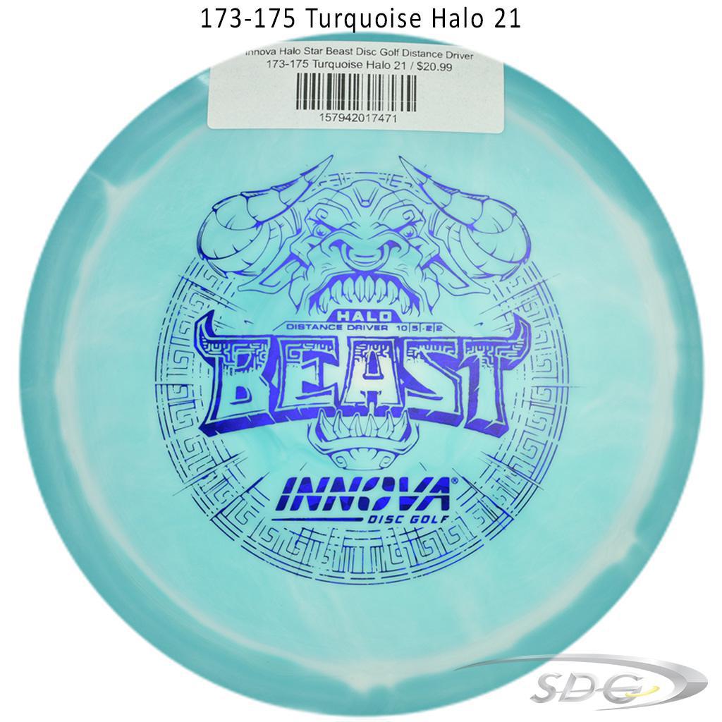 innova-halo-star-beast-disc-golf-distance-driver 173-175 Turquoise Halo 21 