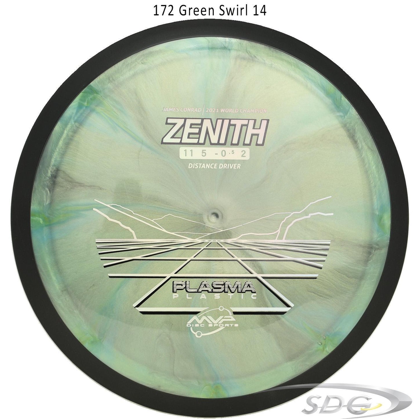 mvp-plasma-zenith-disc-golf-distance-driver 172 Green Swirl 14 