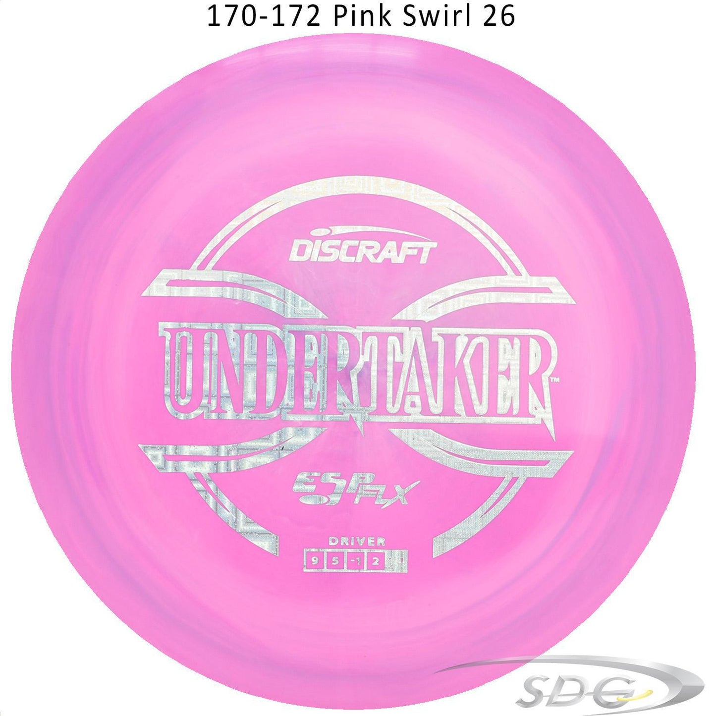 discraft-esp-flx-undertaker-disc-golf-distance-driver 170-172 Pink Swirl 26 