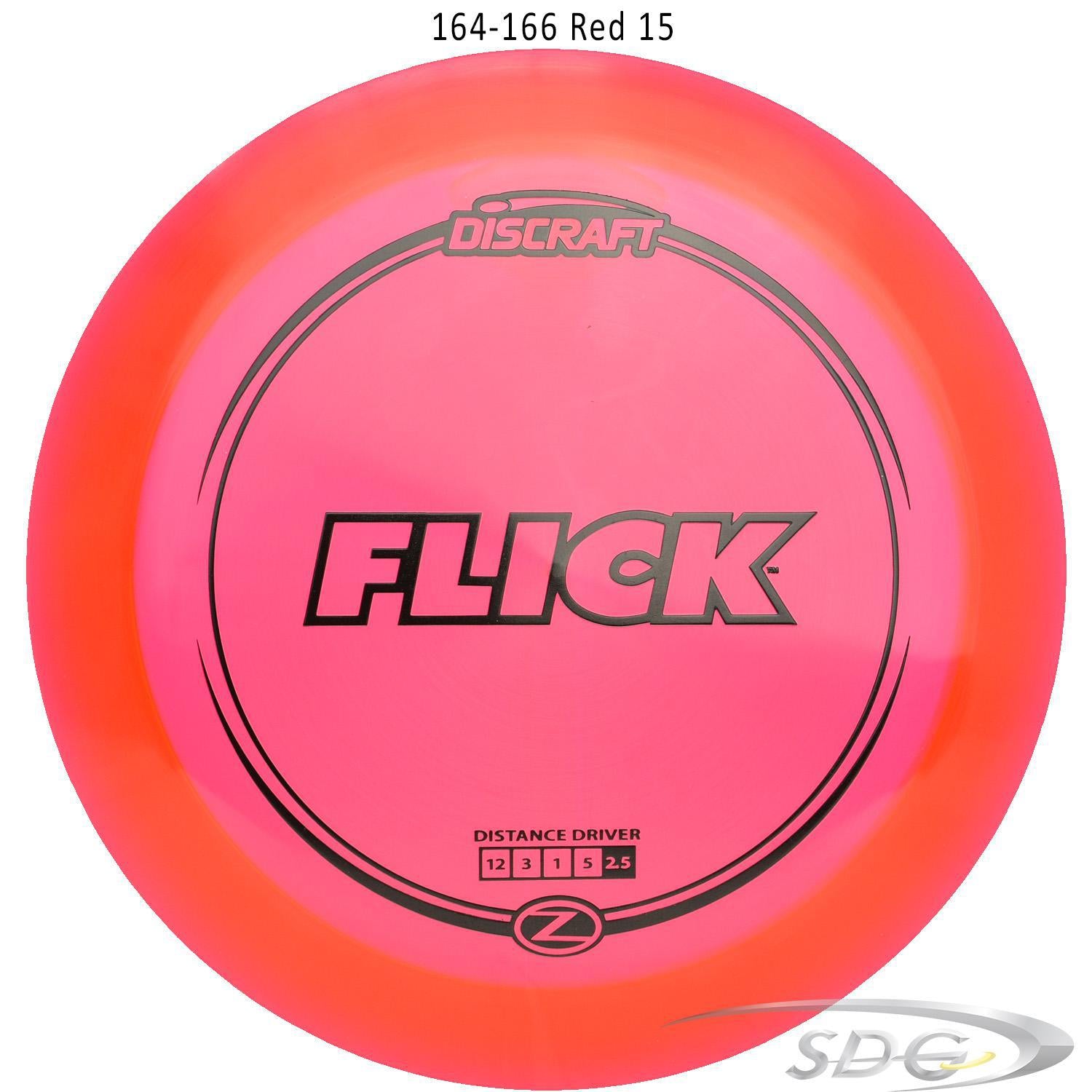 discraft-z-line-flick-disc-golf-distance-driver 164-166 Red 15 