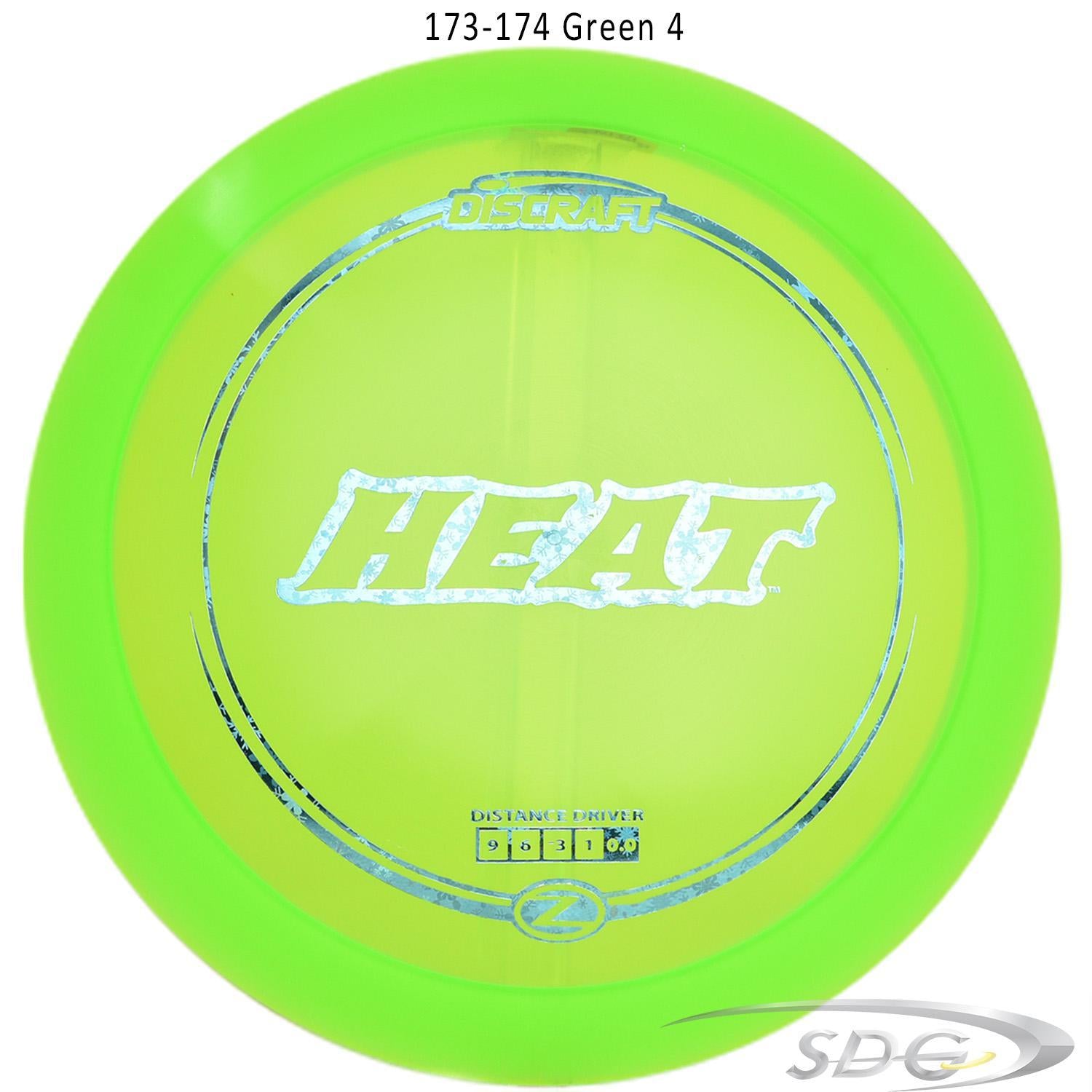 discraft-z-line-heat-disc-golf-distance-driver 173-174 Green 4 