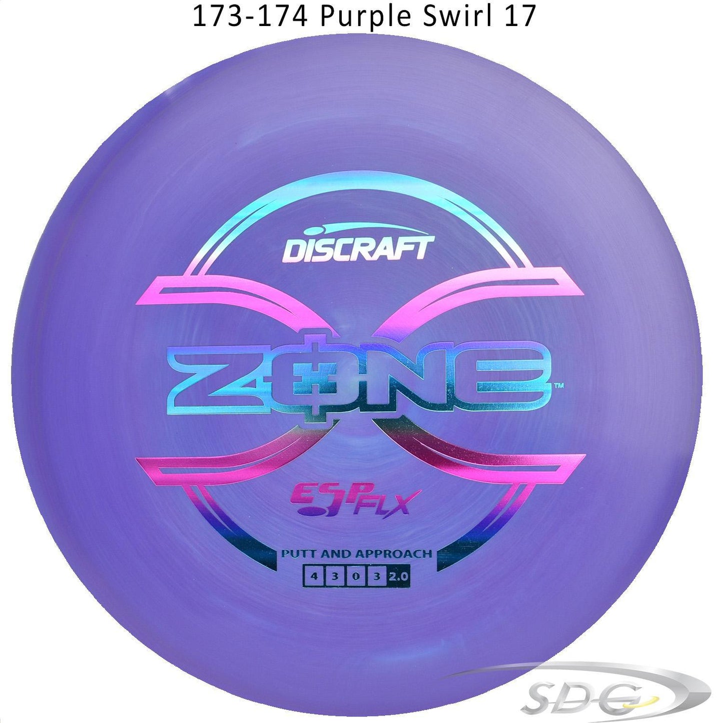 discraft-esp-flx-zone-disc-golf-putter 173-174 Purple Swirl 17 