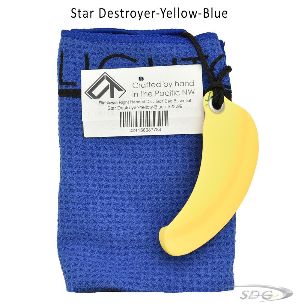 flightowel-right-handed-disc-golf-bag-essential Star Destroyer-Yellow-Blue 