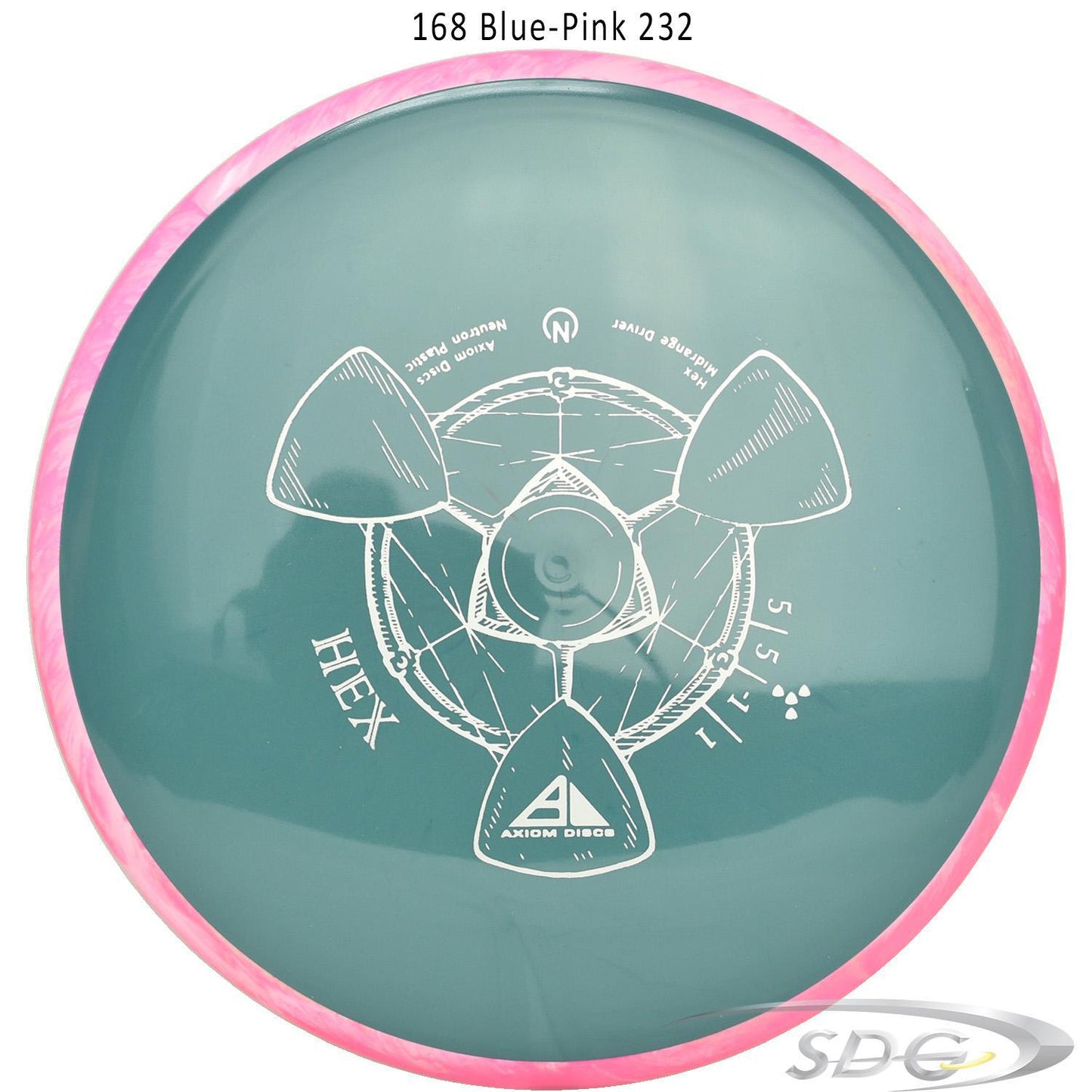 axiom-neutron-hex-disc-golf-midrange-169-165-weights 168 Blue-Pink 232 