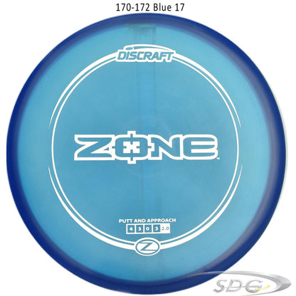 discraft-z-line-zone-disc-golf-putter 170-172 Blue 17 