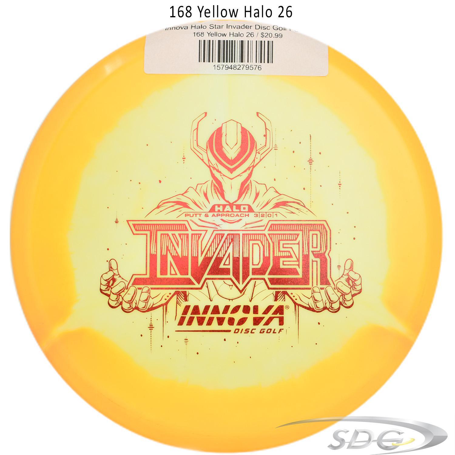 innova-halo-star-invader-disc-golf-putter 168 Yellow Halo 26 