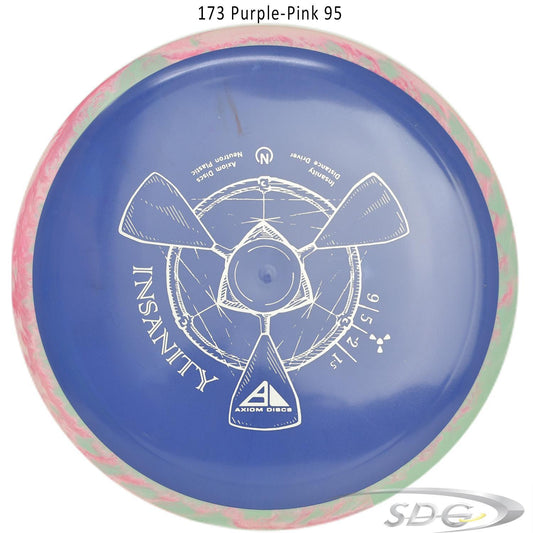 axiom-neutron-insanity-disc-golf-distance-driver 173 Purple-Pink 95