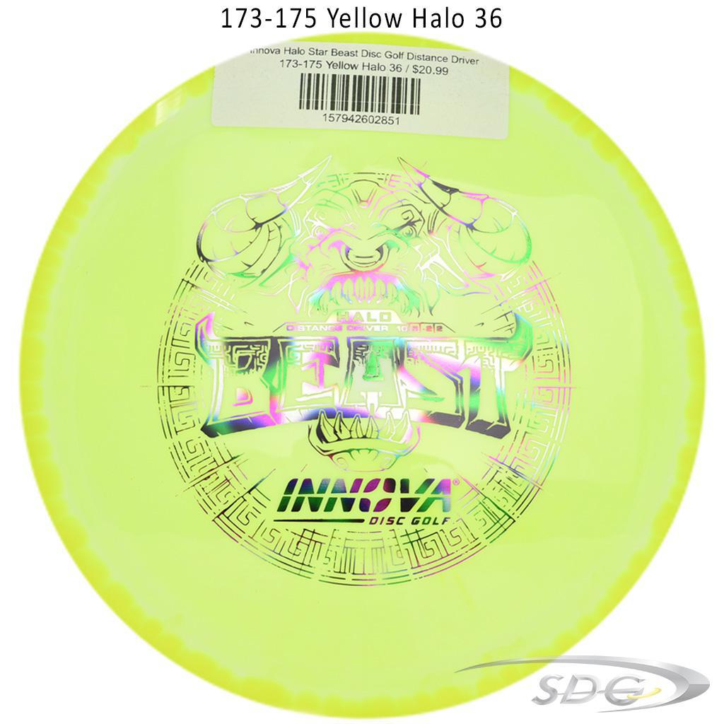 innova-halo-star-beast-disc-golf-distance-driver 173-175 Yellow Halo 36 