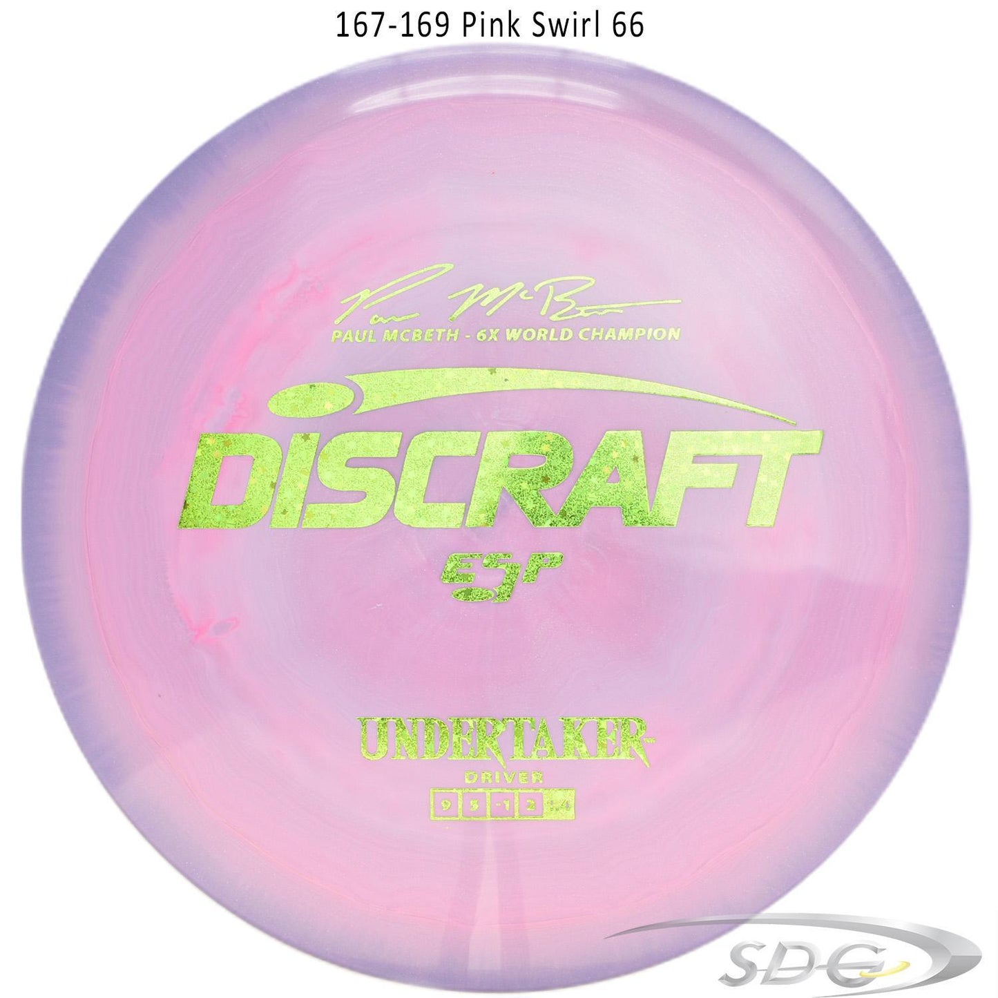 discraft-esp-undertaker-6x-paul-mcbeth-signature-series-disc-golf-distance-driver 167-169 Pink Swirl 66