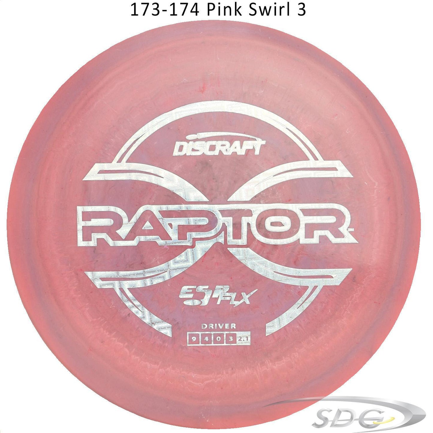 discraft-esp-flx-raptor-disc-golf-distance-driver 173-174 Pink Swirl 3 