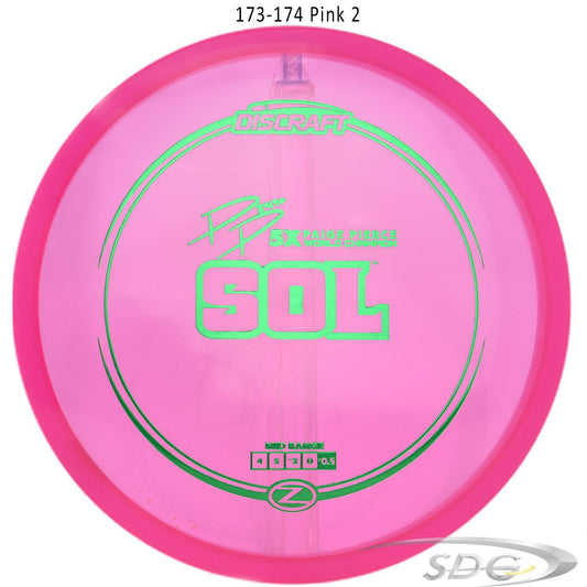 discraft-z-line-sol-paige-pierce-signature-disc-golf-mid-range 173-174 Pink 2 