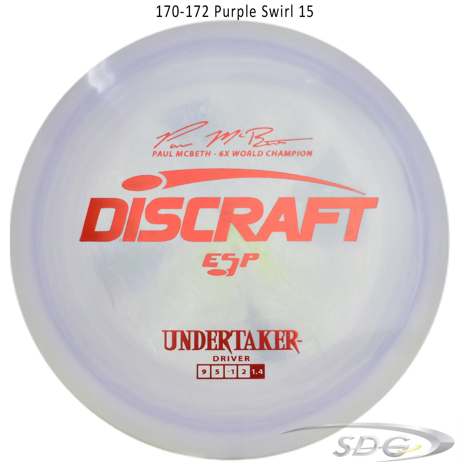discraft-esp-undertaker-6x-paul-mcbeth-signature-series-disc-golf-distance-driver-172-170-weights 170-172 Purple Swirl 15 